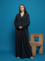 Black crepe Abaya Tsmm0153