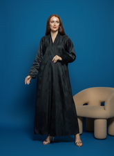 Black crepe Abaya Tsmm0160