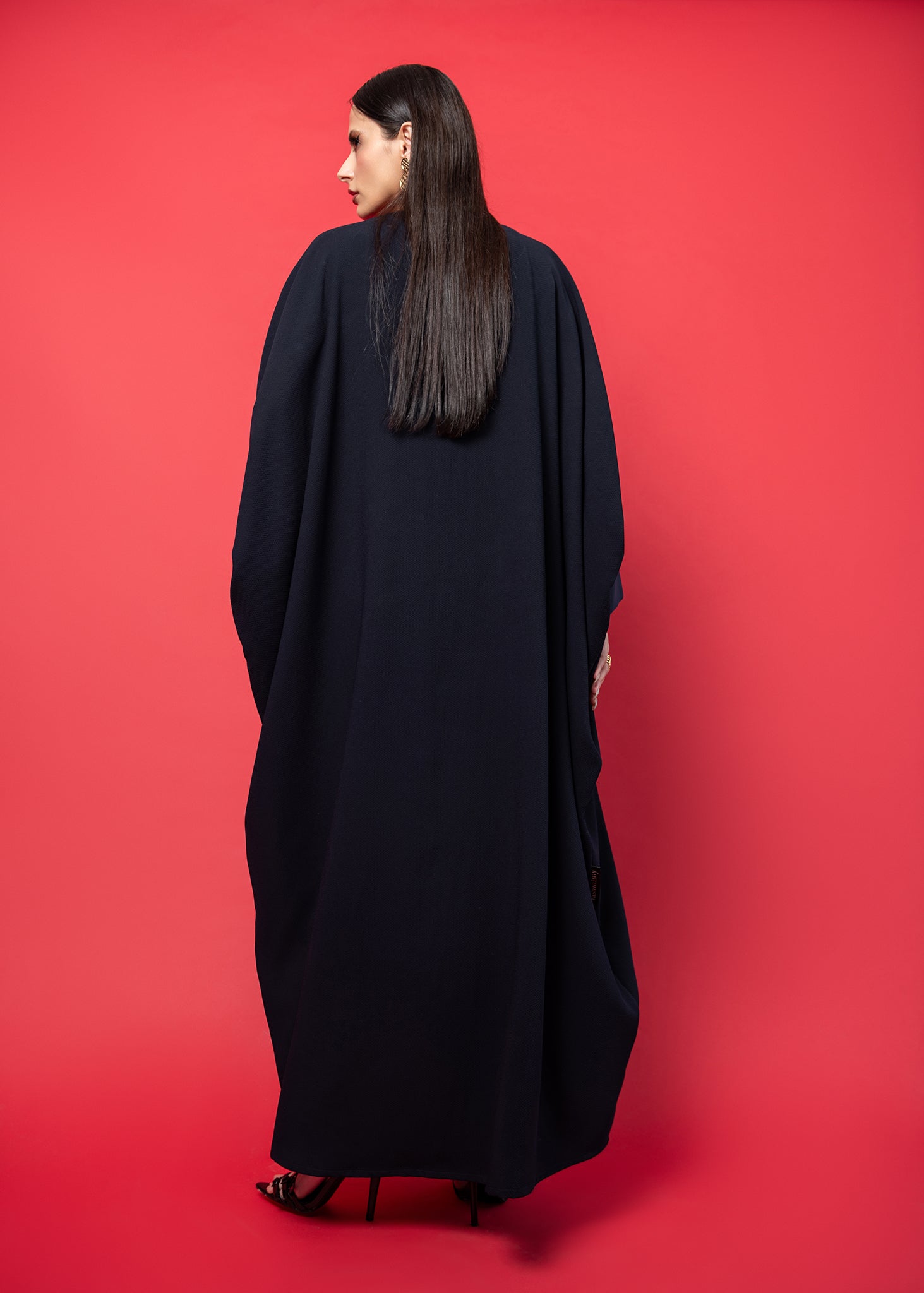 Blue crepe Abaya