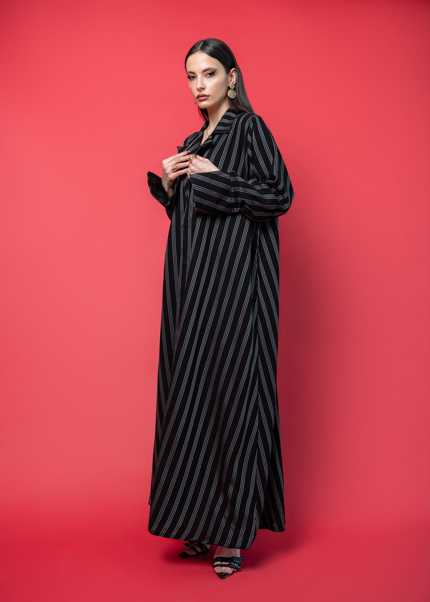 Black crepe Abaya