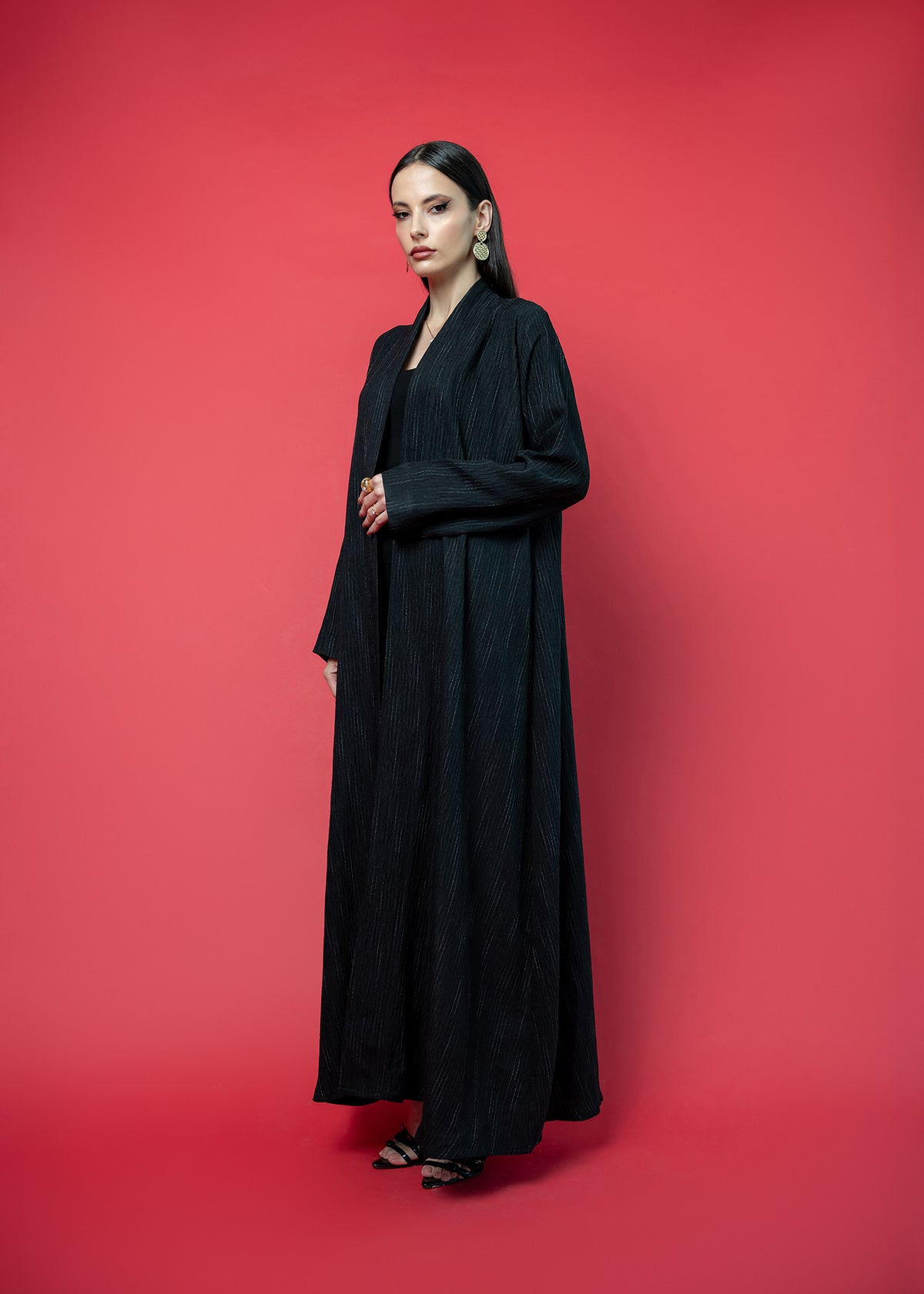 Black crepe abaya