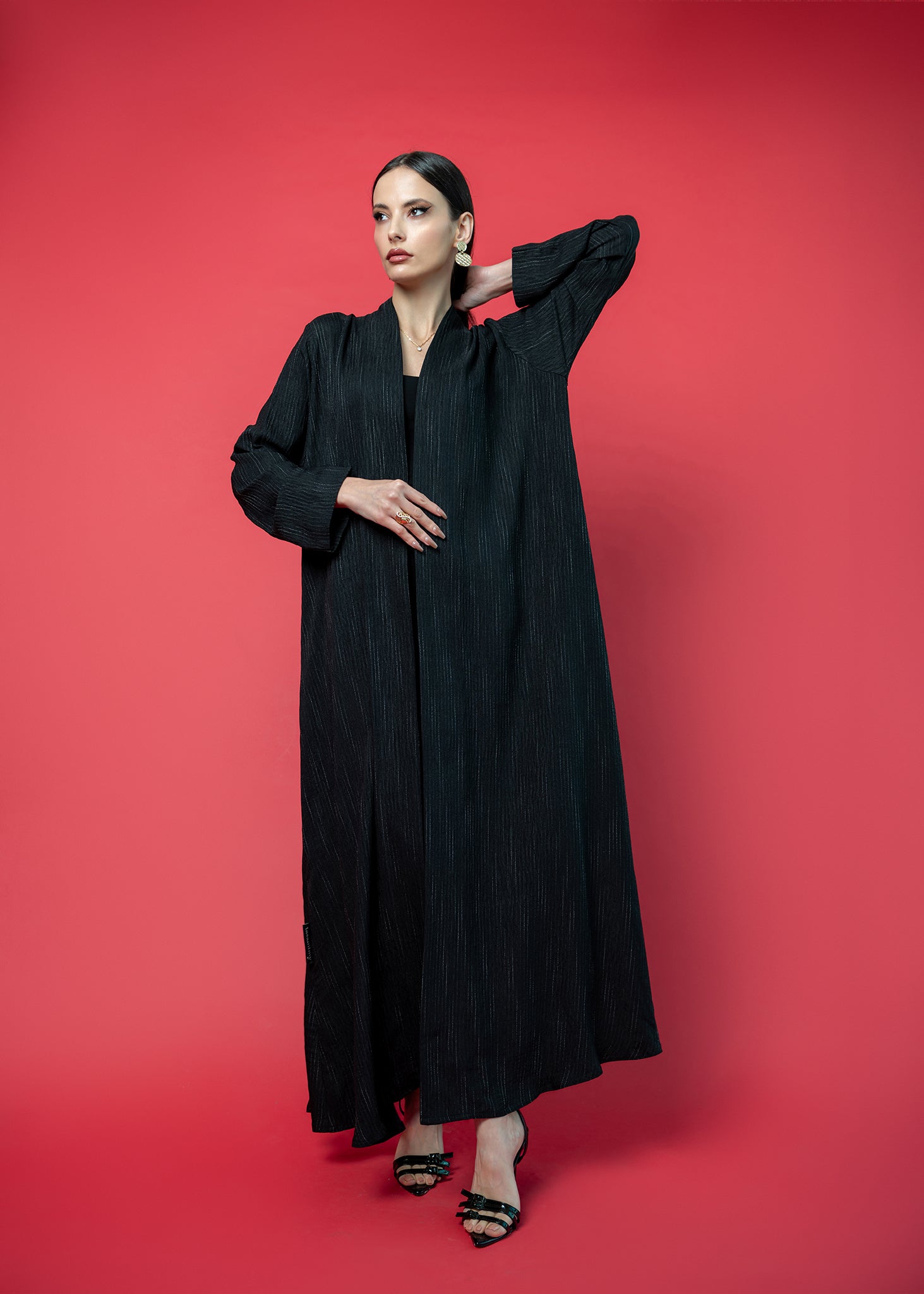 Black crepe abaya