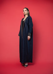 Blue linen abaya