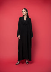 Black crepe abaya