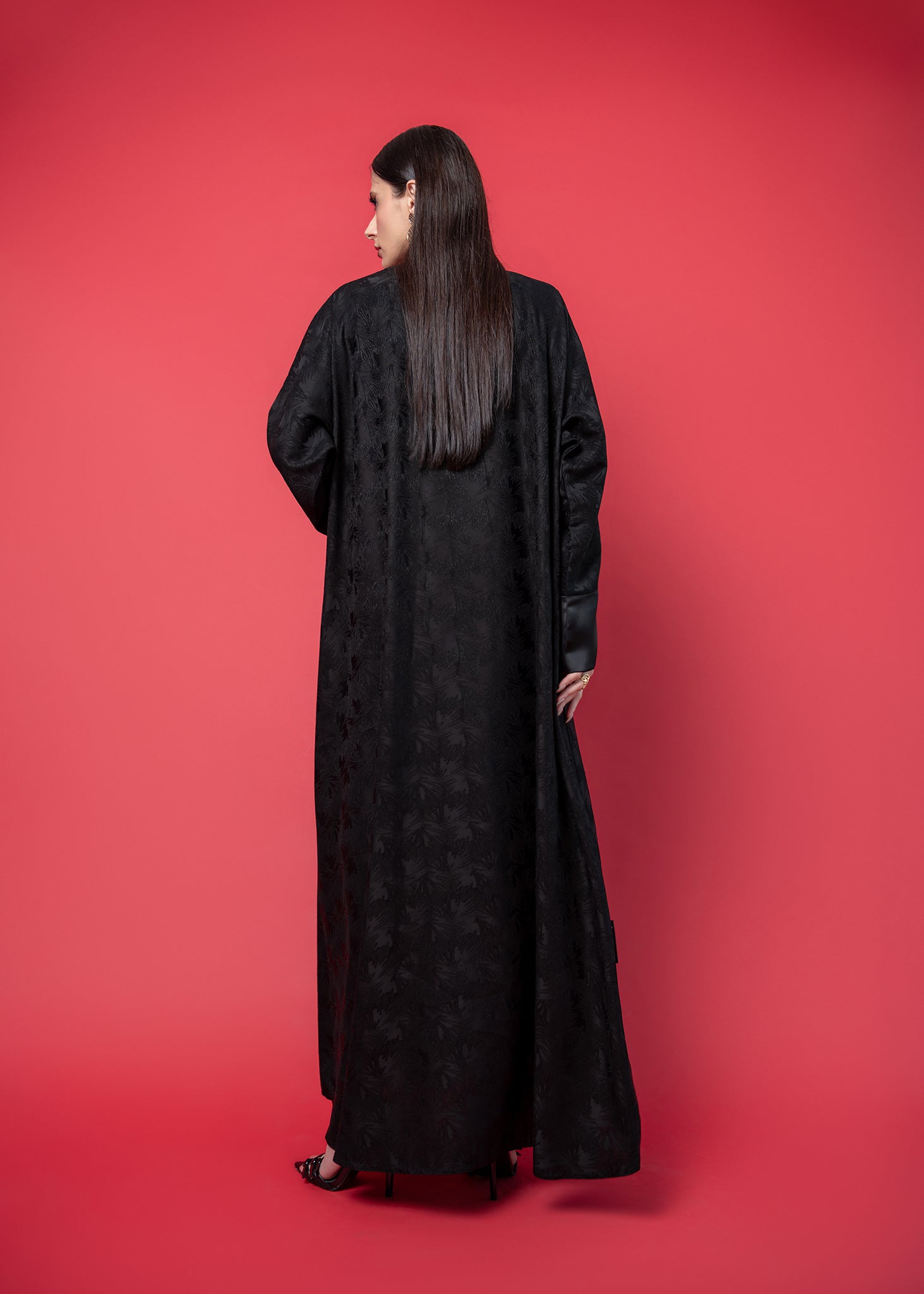 Black crepe abaya