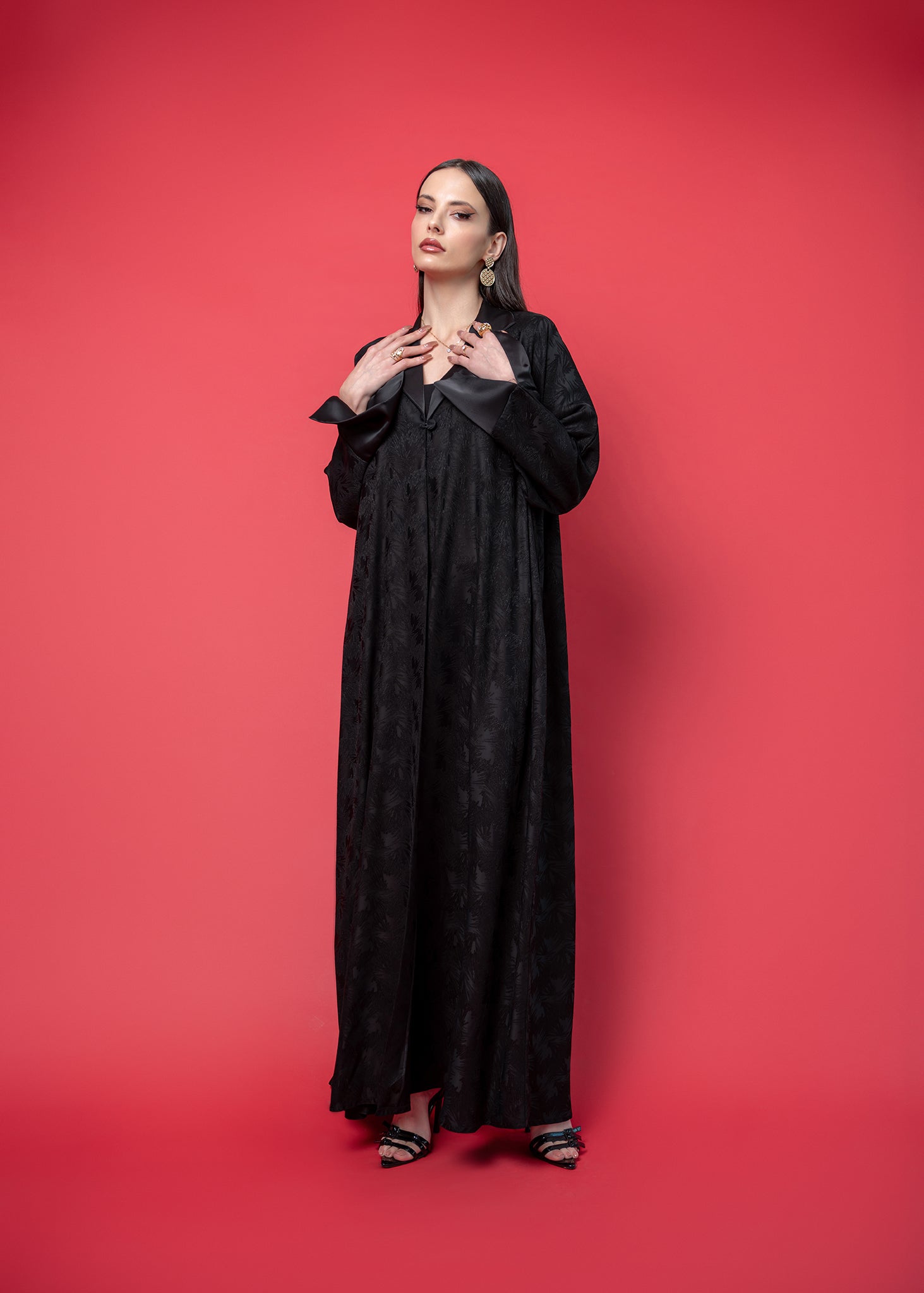 Black crepe abaya