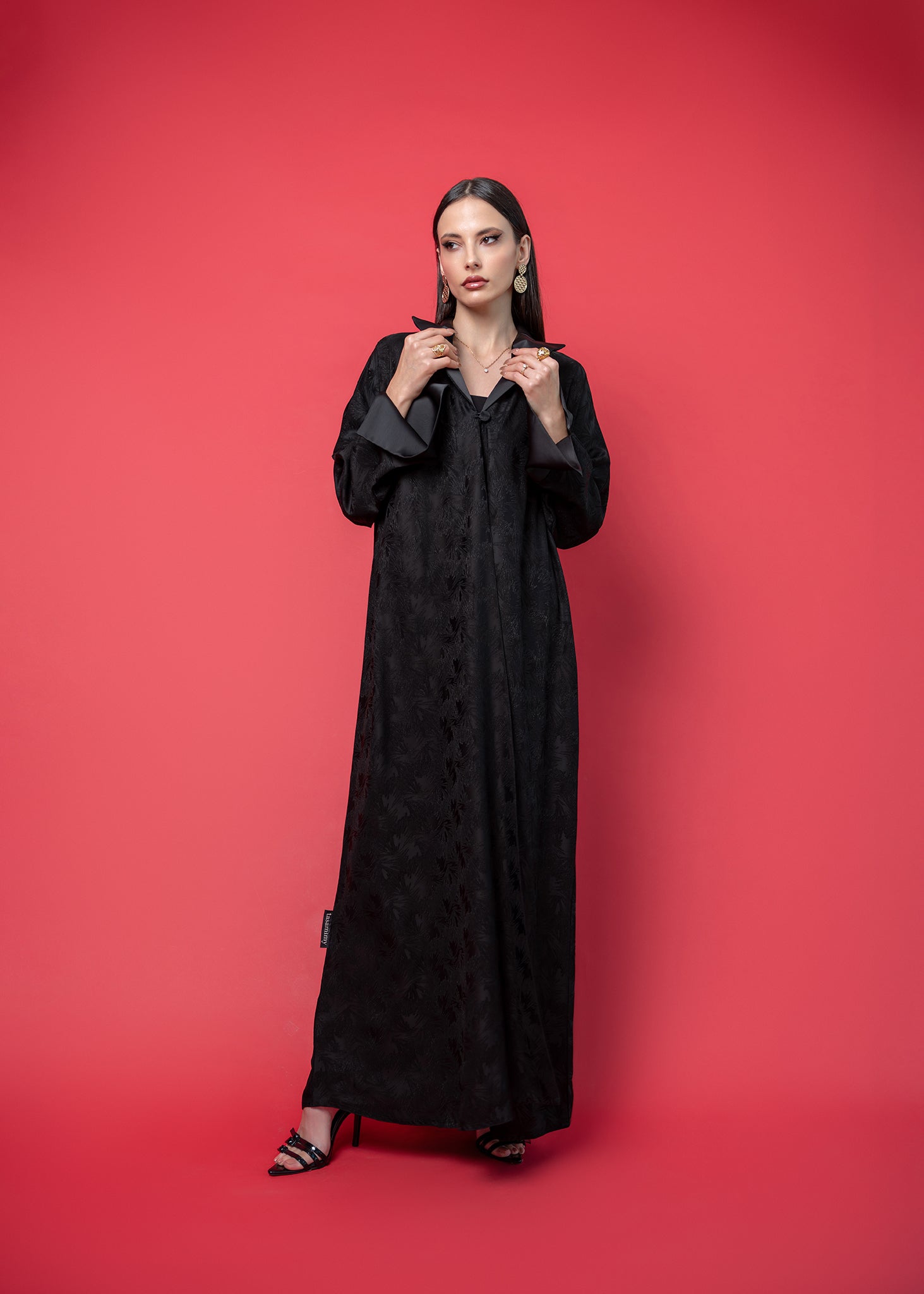 Black crepe abaya