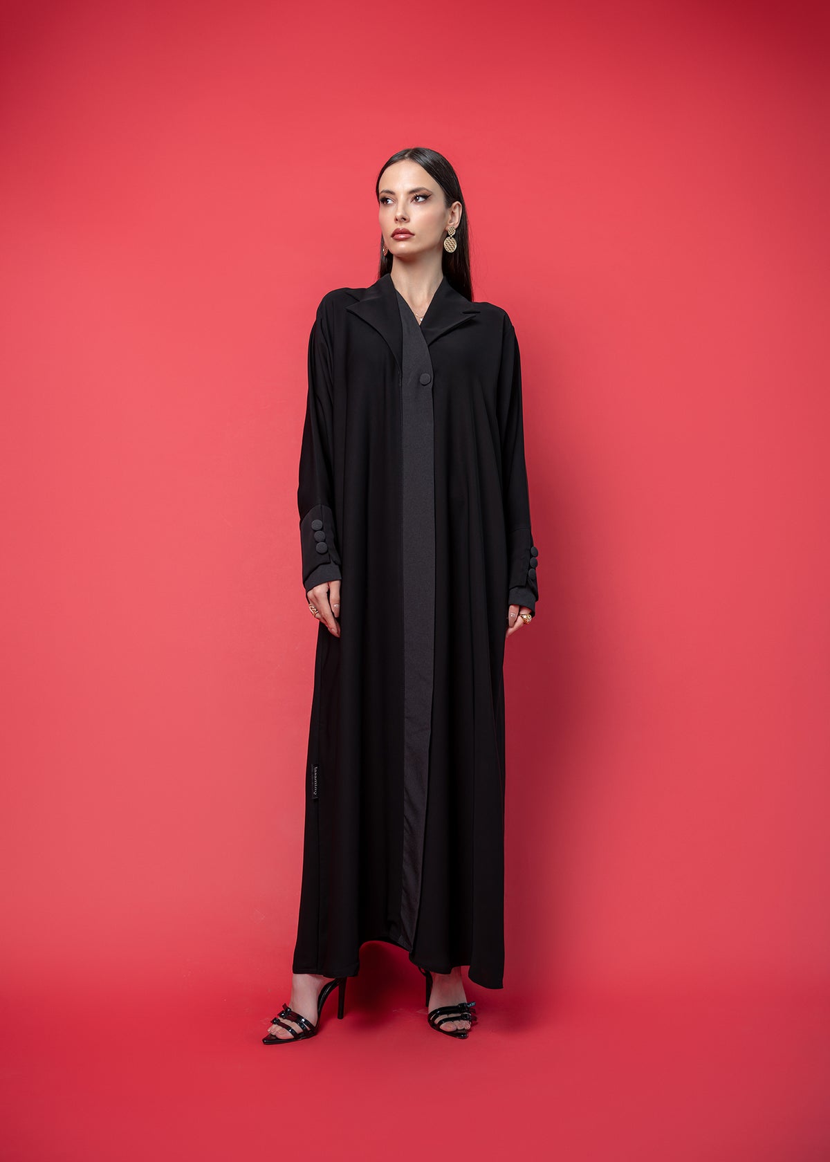 Black crepe abaya