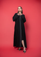 Black crepe abaya