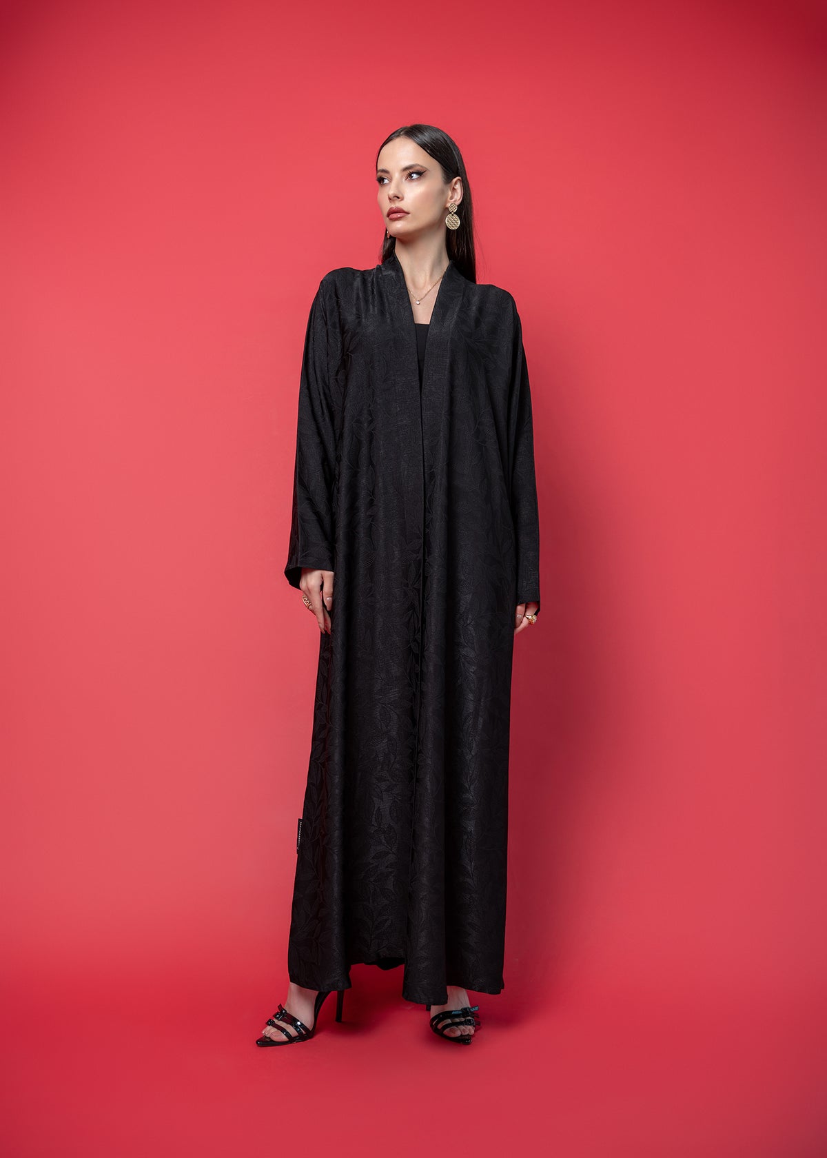 Black crepe abaya