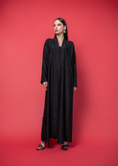 Black crepe abaya