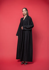 Black crepe abaya