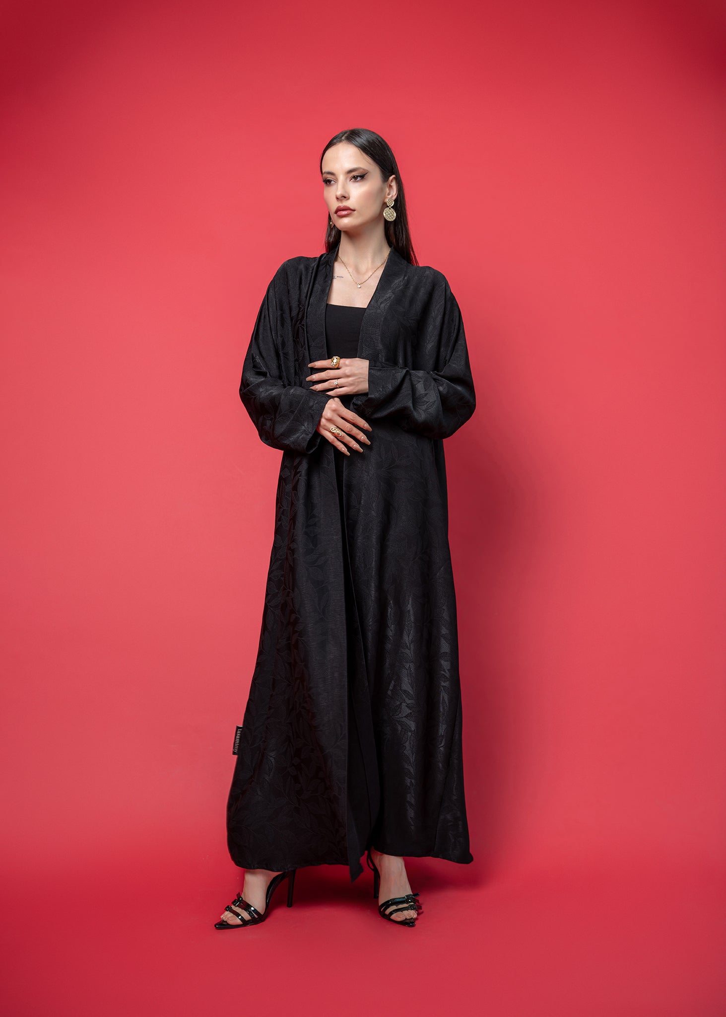 Black crepe abaya