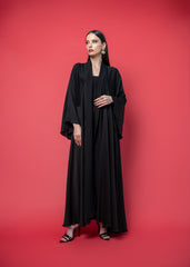 Black crepe abaya