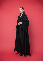 Black crepe abaya