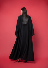 Black crepe abaya