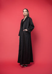 Black crepe abaya