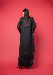 Black crepe abaya