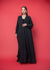 Black crepe abaya