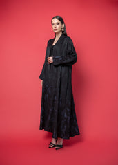 Black crepe abaya