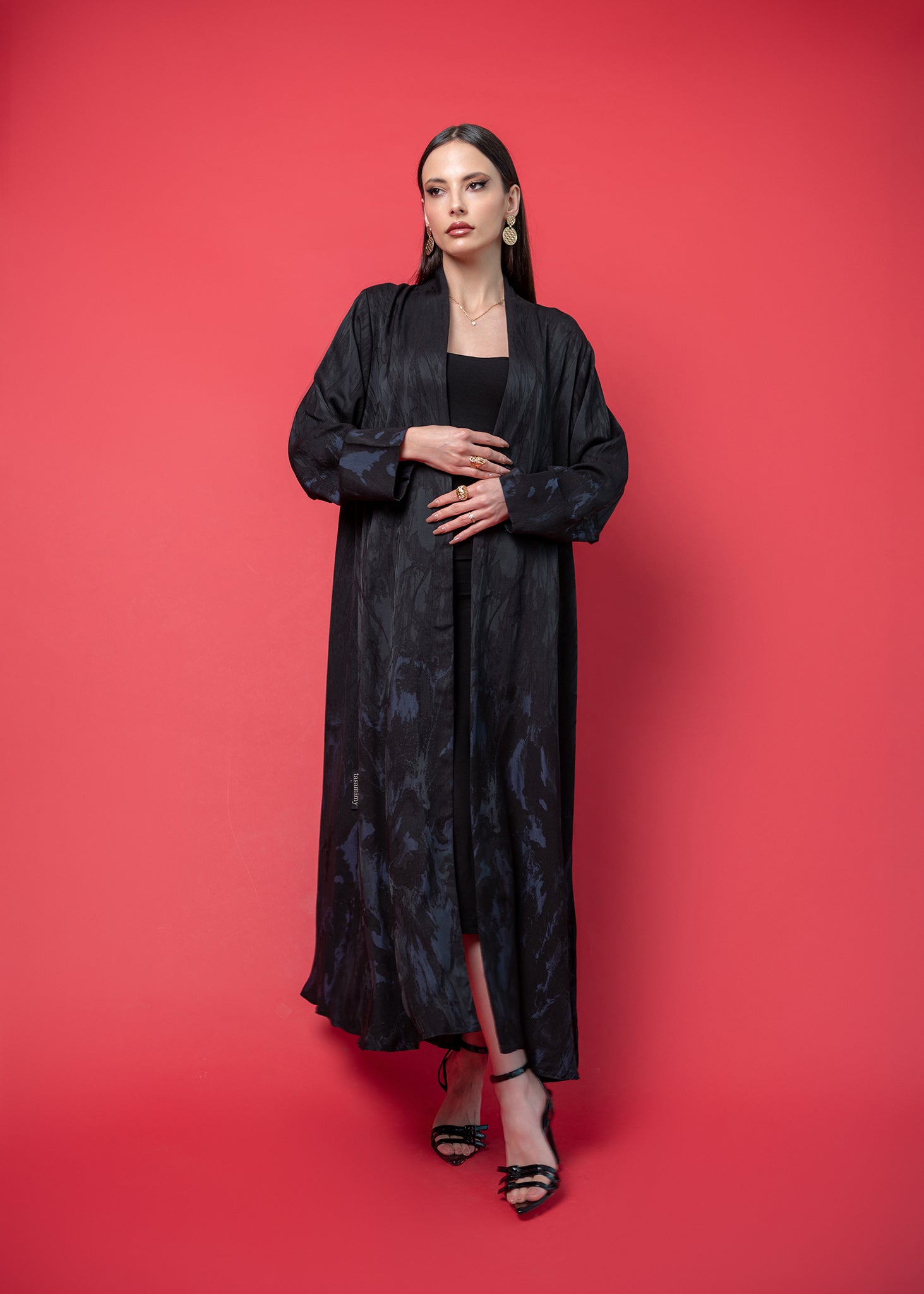 Black crepe abaya