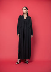 Black crepe abaya