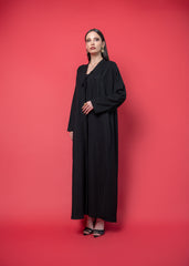 Black crepe abaya