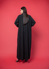 Black crepe abaya