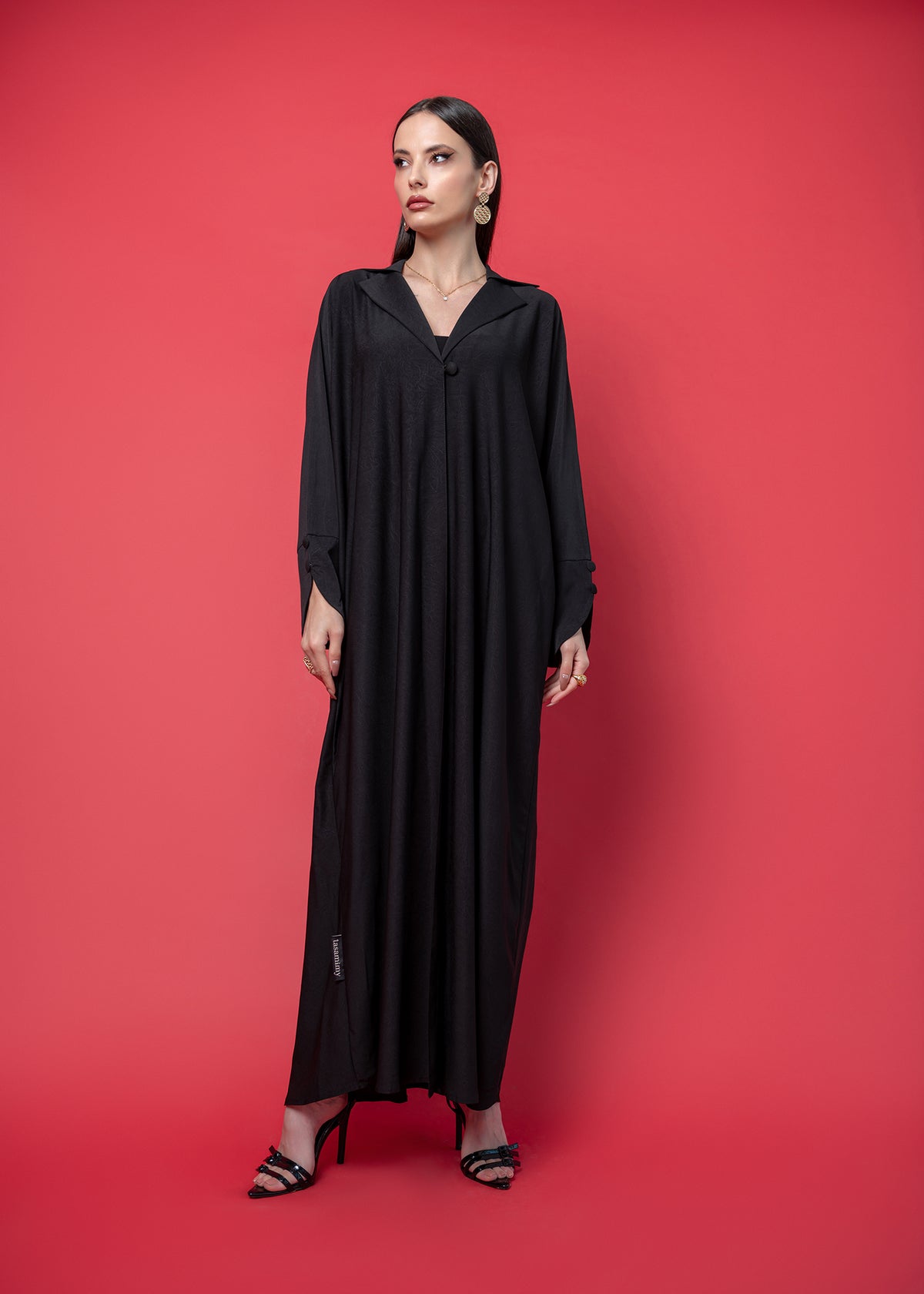 Black crepe abaya