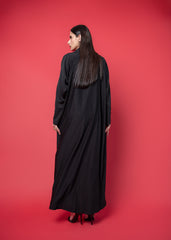 Black crepe abaya