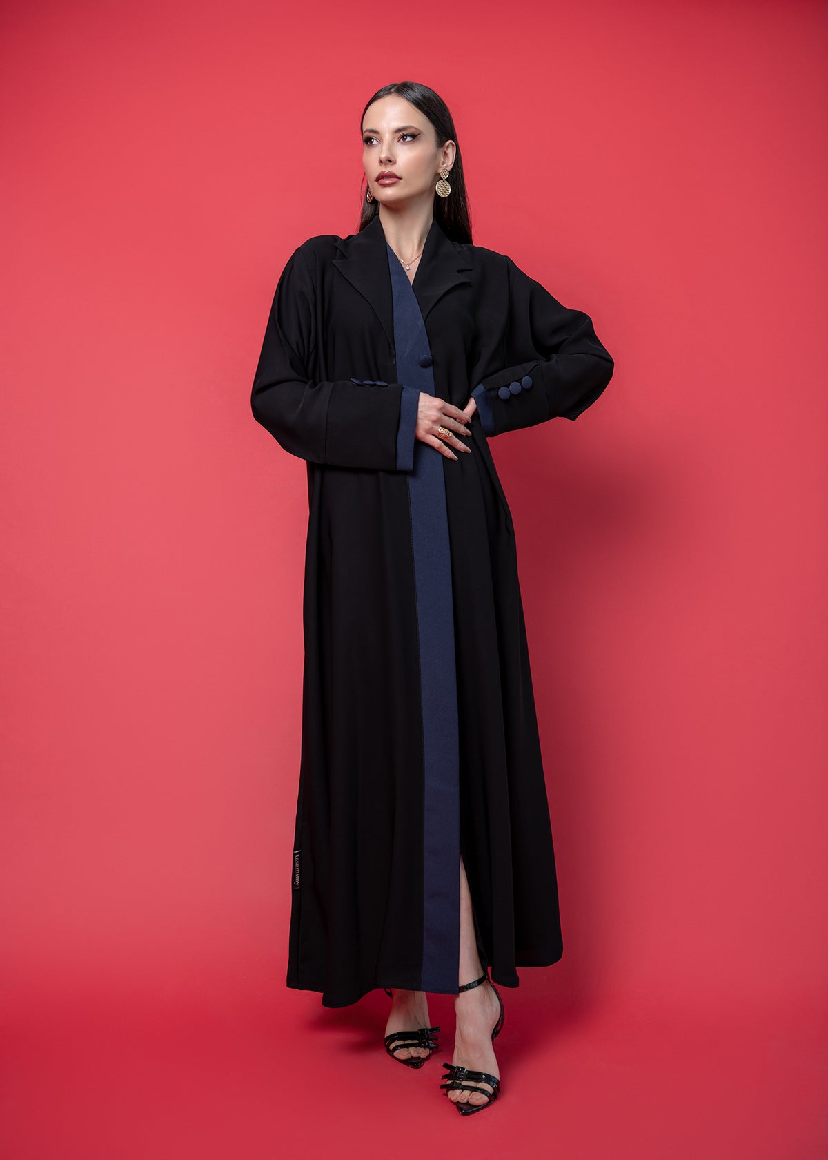 Black crepe abaya