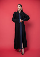 Black crepe abaya