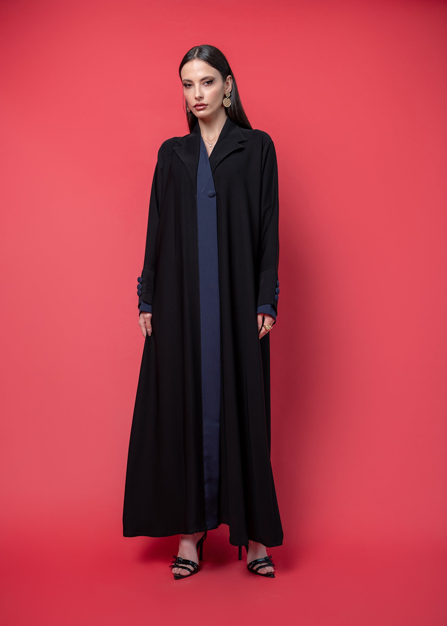 Black crepe abaya