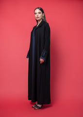 Black crepe abaya