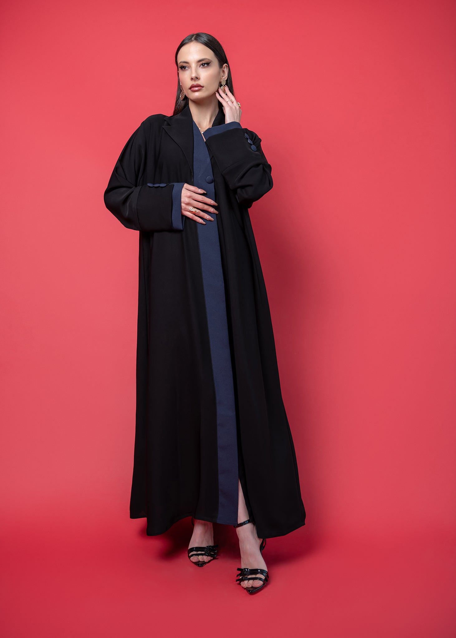 Black crepe abaya