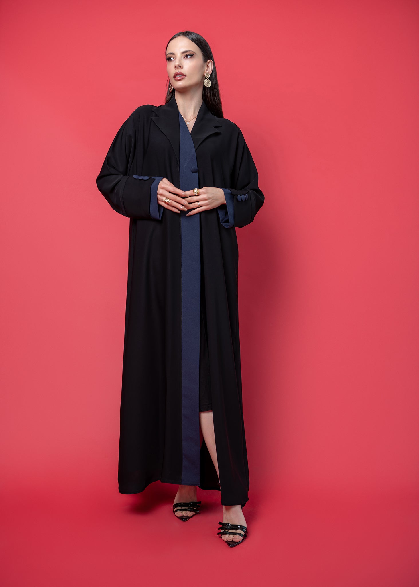 Black crepe abaya