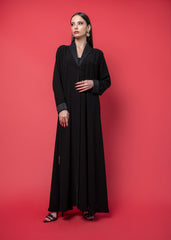 Black crepe abaya