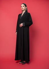 Black crepe abaya