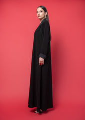 Black crepe abaya