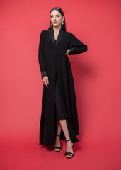 Black crepe abaya