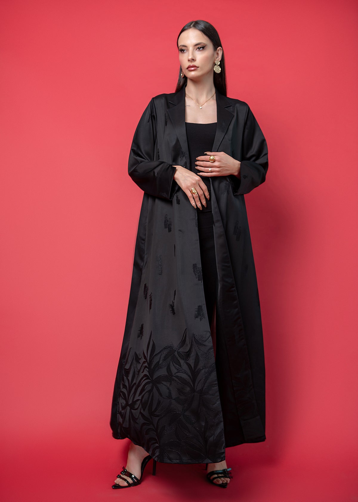 Elegant printed  Abaya