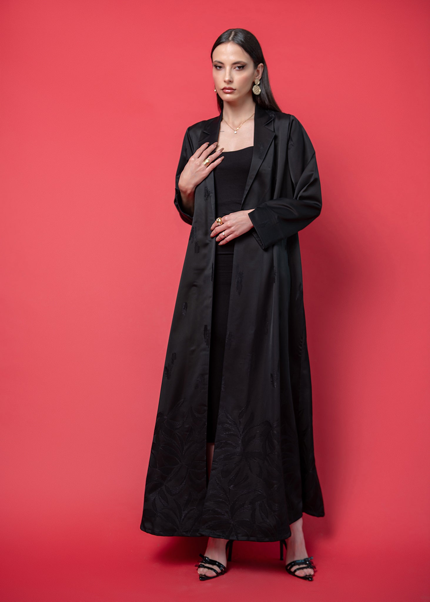 Elegant printed  Abaya