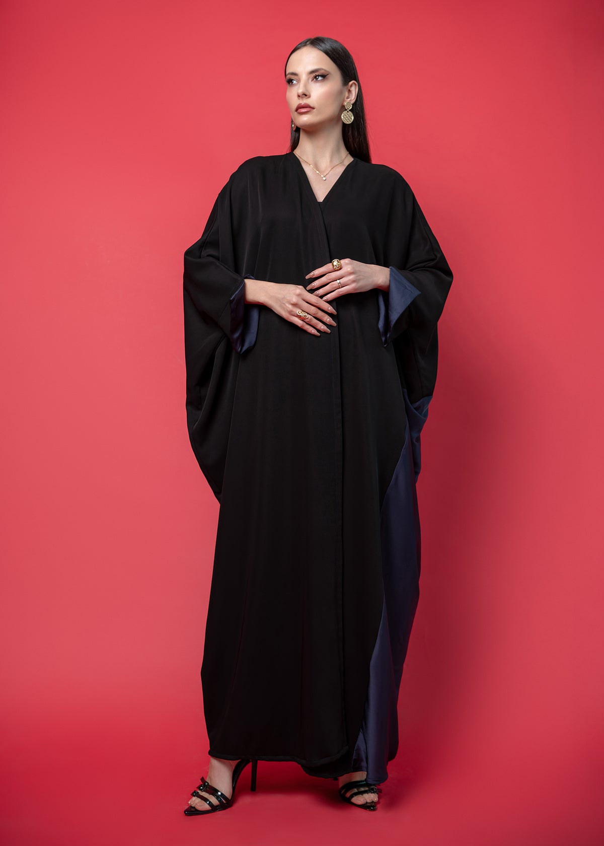 Black crepe abaya