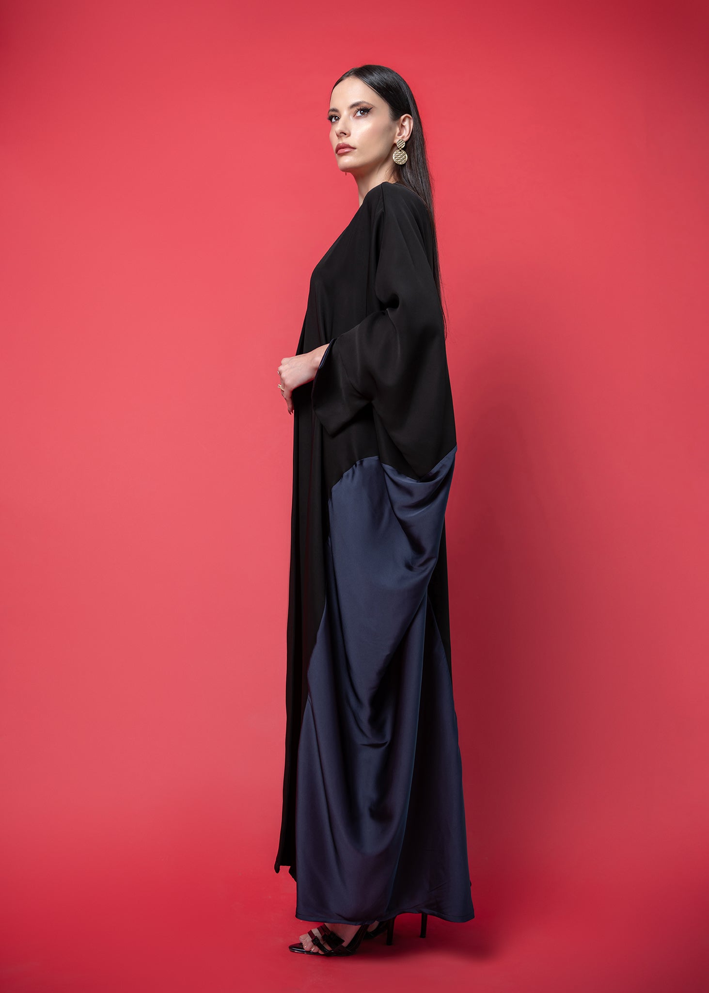 Black crepe abaya