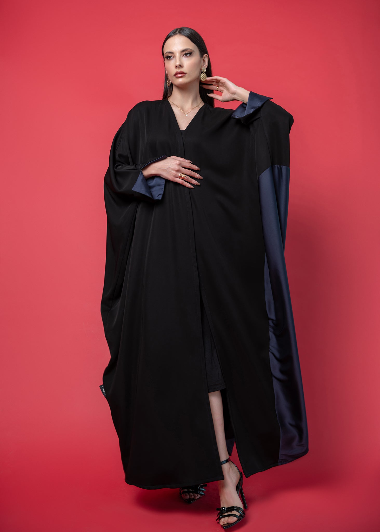 Black crepe abaya