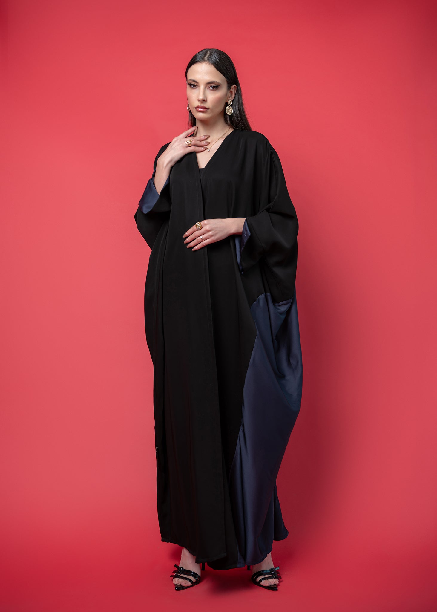 Black crepe abaya