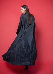 Black crepe abaya