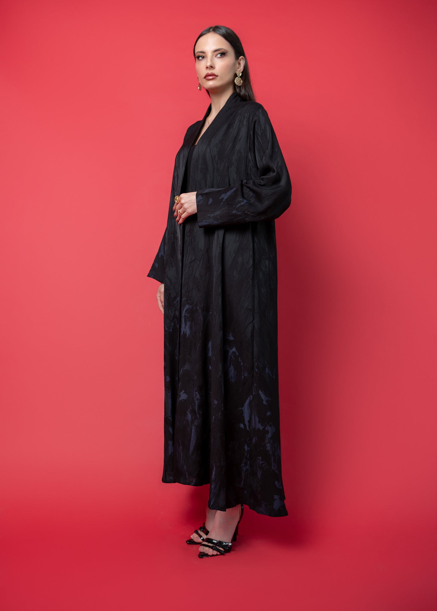 Printed Jacquard abaya