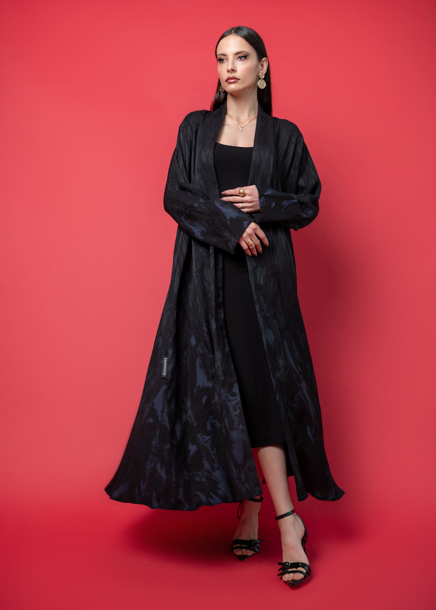 Printed Jacquard abaya