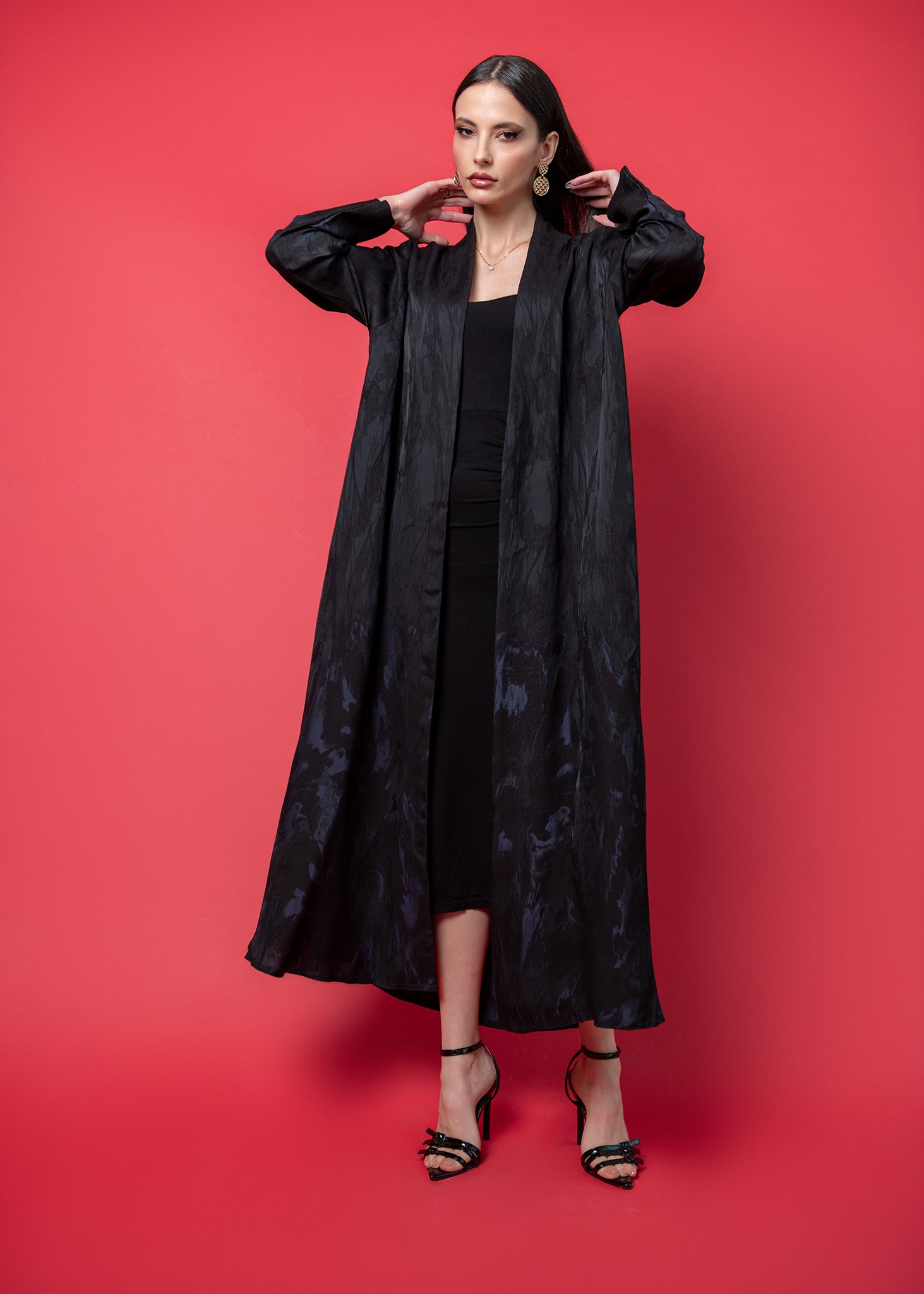 Printed Jacquard abaya